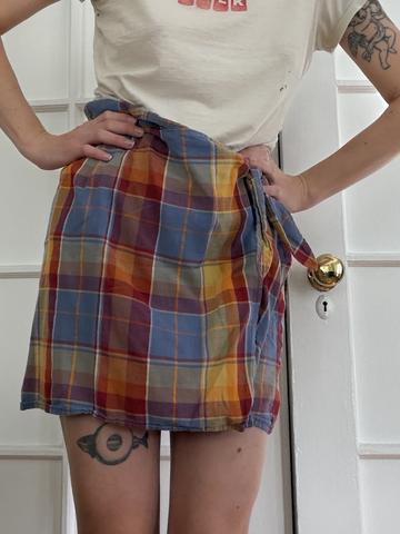 Plaid Wrap Skirt