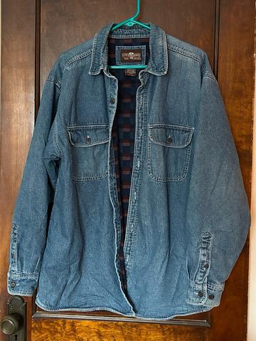 Lined denim shirt/jacket