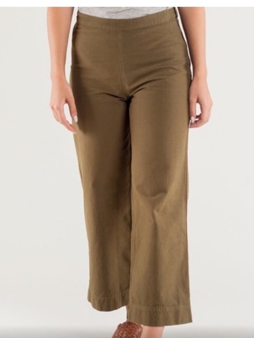 Side Zip Pant in Olive Twill