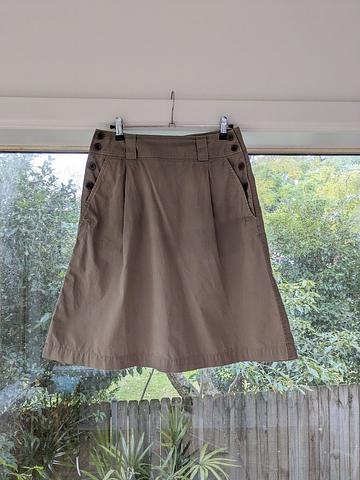 Cotton A-line skirt