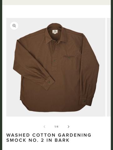 Washed cotton gardening smock