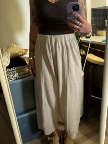 Cashmere extrafine merino wool knit elastic waist pant
