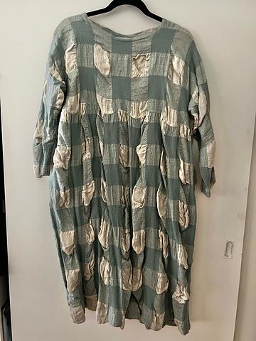 Ichi Antiquities Wool/Linen Plaid Dress