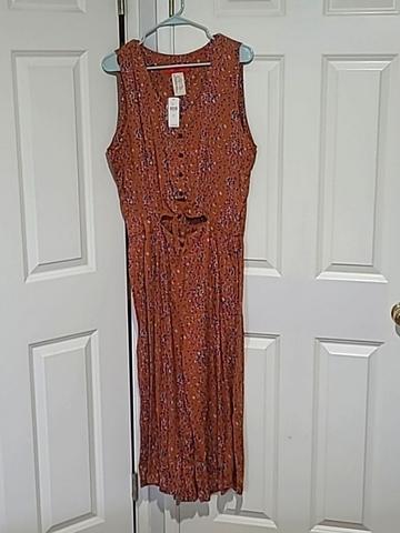 Cartonnier leopard peekaboo jumpsuit Anthro sz L