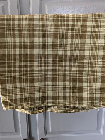 Plaid yellow woven fabric