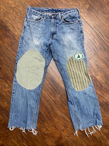 Patched jeans