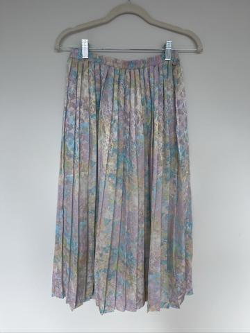 Marbled Pastel Pleated Skirt
