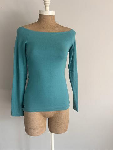 Off shoulder double layer stretch top