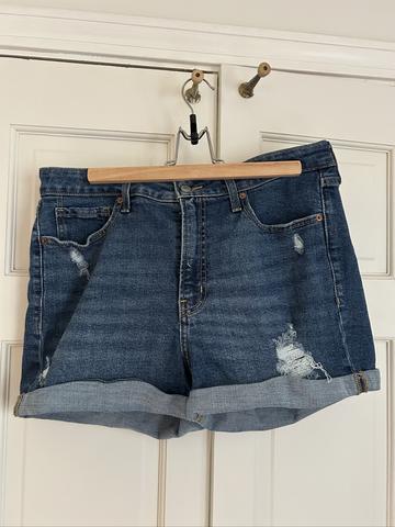 Navy OG Straight Denim Shorts