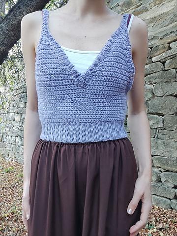 lavender crochet crop top
