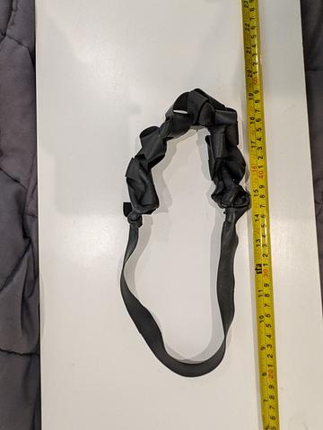 Black bike tube necklace