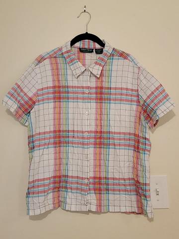 plaid short sleeve shirt