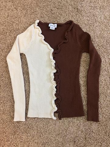 Charlie Ruffle Knit Top