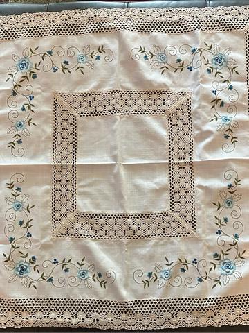 Vintage embroidered tablecloth