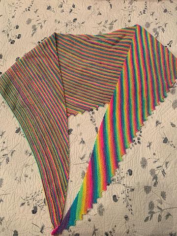 Hand knitted shawl