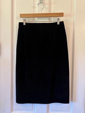 Suede Pencil Skirt