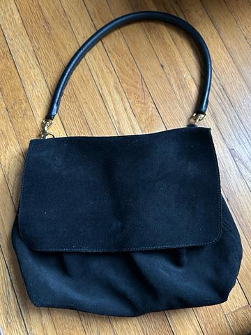 Clare Vivier Suede Shoulder Bag