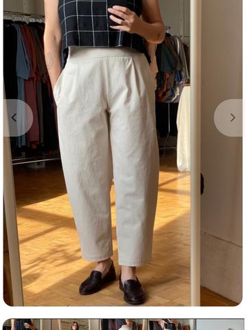 Priscilla Brown cropped barrel pants