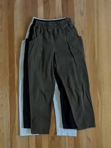 Olive Clyde Work Pants in cotton twill