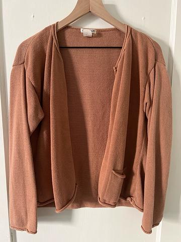 Roll hem cotton sweater
