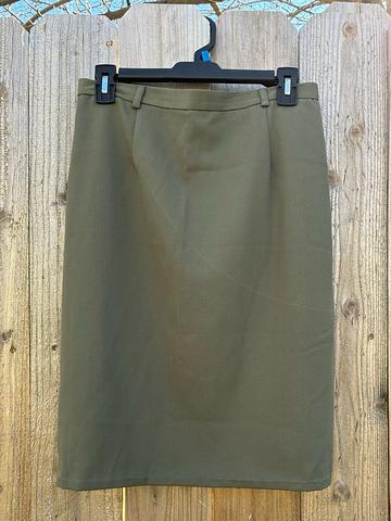 Olive pencil skirt