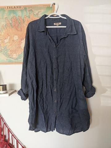 Linen Oversized Button Up