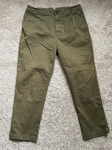 Boy Pleated Chino in Deep Olive