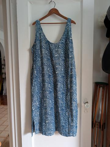 Blue and White Dot Dress