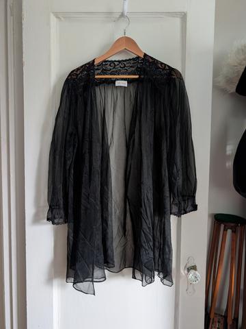Sheer Black Lacey Robe