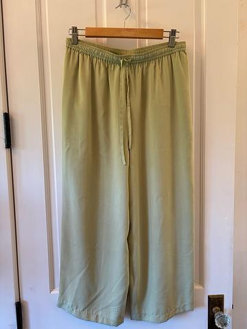 Green Silk Culottes