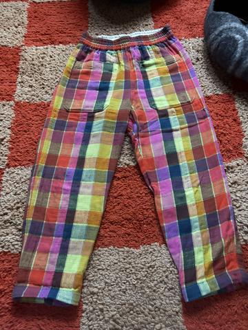 Rainbow plaid pants