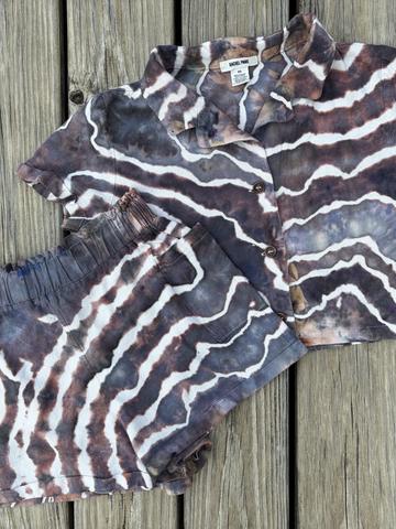 ice Dyed Linen Blend Lounge Set