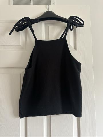 Cotton Crop tank w/shoulder ties