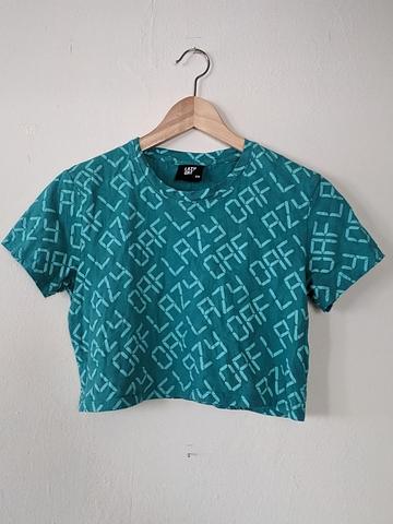 Digital Text Crop Tee