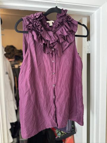 Silk clown collar top 🤡