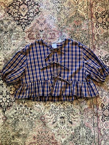 Puff Sleeve Tie Top - Ganni Dupe
