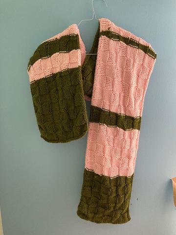 bulky knit double thick scarf