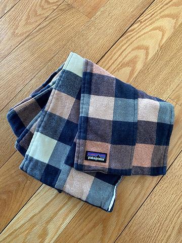 Pink & Navy Plaid Scarf