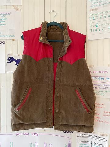 Reversible Down Corduroy Vest