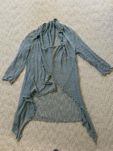 Lacy drape front wrap/cardigan