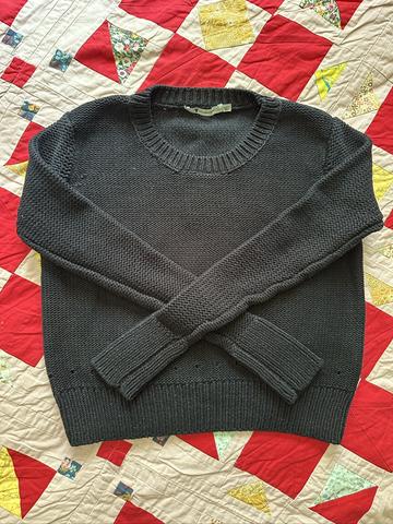 Cropped cotton sweater