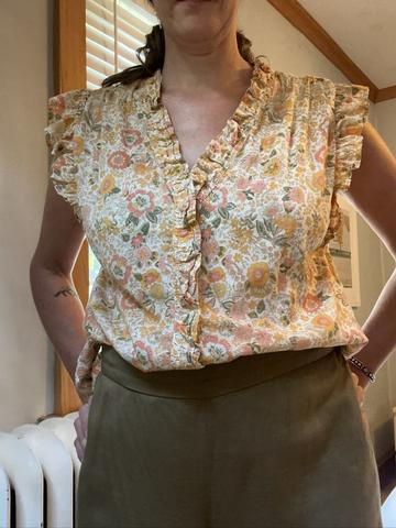 Paisley cotton tank top
