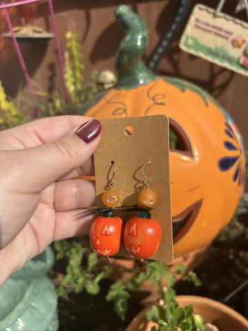 Wood dangle earrings