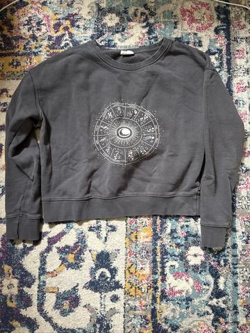 astrology cropped sweatshirt