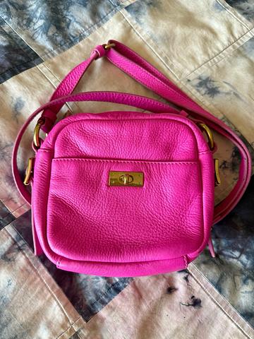 Early JCrew Hot Pink Leather Purse