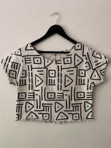 Geometric Pattern Crop Top