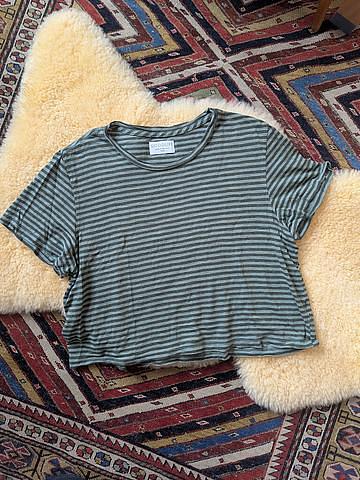 Stripey Box Crop Tee