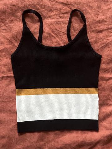 Color block Ribbed Tank