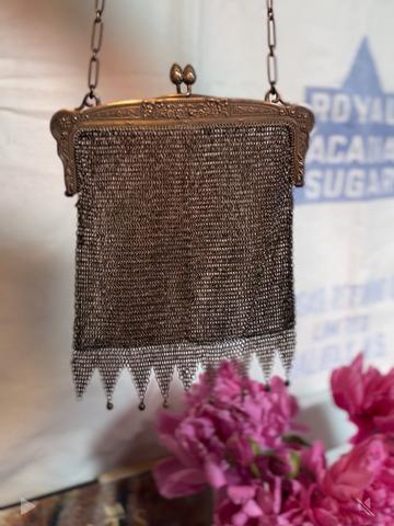 Antique chain mail purse