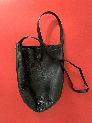 Leather bucket bag